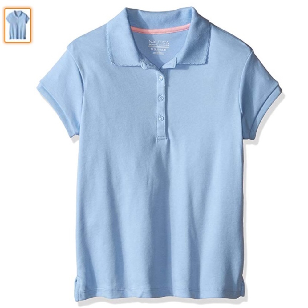 Nautica GIRLS' SHORT SLEEVE POLO